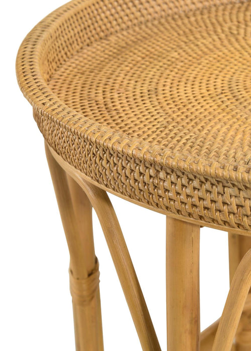 Antonio Natural Round Rattan Tray Top Accent Table - 936070 - Vega Furniture