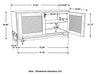 April White Washed/Black 2-Door Accent Cabinet - 953517 - Vega Furniture