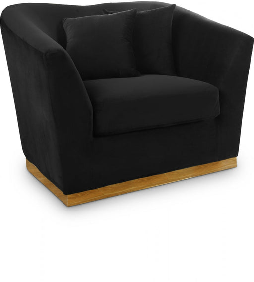 Arabella Black Velvet Chair - 617Black-C - Vega Furniture