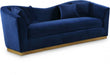 Arabella Blue Velvet Sofa - 617Navy-S - Vega Furniture