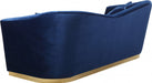 Arabella Blue Velvet Sofa - 617Navy-S - Vega Furniture