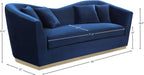 Arabella Blue Velvet Sofa - 617Navy-S - Vega Furniture