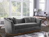 Arabella Grey Velvet Sofa - 617Grey-S - Vega Furniture