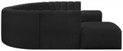 Arc Boucle Fabric 10pc. Sectional Black - 102Black-S10A - Vega Furniture