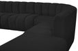 Arc Boucle Fabric 10pc. Sectional Black - 102Black-S10A - Vega Furniture