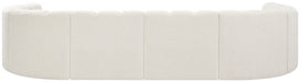 Arc Boucle Fabric 10pc. Sectional Cream - 102Cream-S10A - Vega Furniture