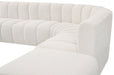 Arc Boucle Fabric 10pc. Sectional Cream - 102Cream-S10A - Vega Furniture