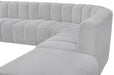 Arc Boucle Fabric 10pc. Sectional Grey - 102Grey-S10A - Vega Furniture