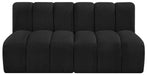 Arc Boucle Fabric 2pc. Sectional Black - 102Black-S2A - Vega Furniture