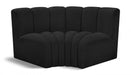 Arc Boucle Fabric 2pc. Sectional Black - 102Black-S2B - Vega Furniture