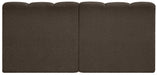 Arc Boucle Fabric 2pc. Sectional Brown - 102Brown-S2A - Vega Furniture