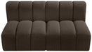 Arc Boucle Fabric 2pc. Sectional Brown - 102Brown-S2A - Vega Furniture
