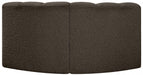 Arc Boucle Fabric 2pc. Sectional Brown - 102Brown-S2B - Vega Furniture