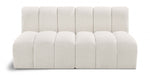 Arc Boucle Fabric 2pc. Sectional Cream - 102Cream-S2A - Vega Furniture