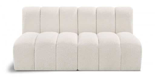 Arc Boucle Fabric 2pc. Sectional Cream - 102Cream-S2A - Vega Furniture