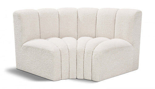 Arc Boucle Fabric 2pc. Sectional Cream - 102Cream-S2B - Vega Furniture