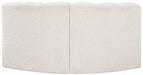 Arc Boucle Fabric 2pc. Sectional Cream - 102Cream-S2B - Vega Furniture