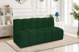 Arc Boucle Fabric 2pc. Sectional Green - 102Green-S2A - Vega Furniture