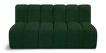 Arc Boucle Fabric 2pc. Sectional Green - 102Green-S2A - Vega Furniture