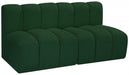 Arc Boucle Fabric 2pc. Sectional Green - 102Green-S2A - Vega Furniture