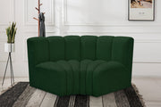 Arc Boucle Fabric 2pc. Sectional Green - 102Green-S2B - Vega Furniture