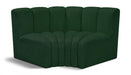 Arc Boucle Fabric 2pc. Sectional Green - 102Green-S2B - Vega Furniture