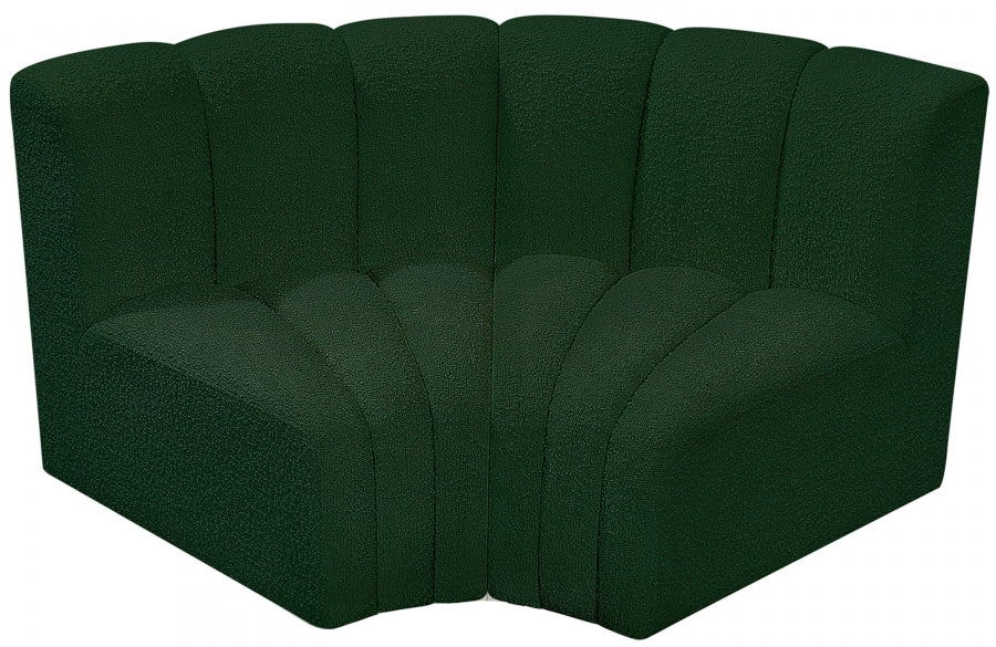 Arc Boucle Fabric 2pc. Sectional Green - 102Green-S2B - Vega Furniture