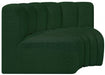 Arc Boucle Fabric 2pc. Sectional Green - 102Green-S2B - Vega Furniture