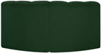 Arc Boucle Fabric 2pc. Sectional Green - 102Green-S2B - Vega Furniture