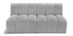 Arc Boucle Fabric 2pc. Sectional Grey - 102Grey-S2A - Vega Furniture