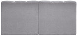 Arc Boucle Fabric 2pc. Sectional Grey - 102Grey-S2A - Vega Furniture