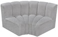 Arc Boucle Fabric 2pc. Sectional Grey - 102Grey-S2B - Vega Furniture