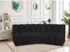 Arc Boucle Fabric 3pc. Sectional Black - 102Black-S3B - Vega Furniture