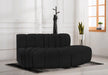 Arc Boucle Fabric 3pc. Sectional Black - 102Black-S3E - Vega Furniture
