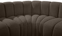 Arc Boucle Fabric 3pc. Sectional Brown - 102Brown-S3C - Vega Furniture