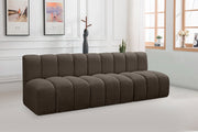 Arc Boucle Fabric 3pc. Sectional Brown - 102Brown-S3F - Vega Furniture