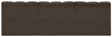 Arc Boucle Fabric 3pc. Sectional Brown - 102Brown-S3F - Vega Furniture
