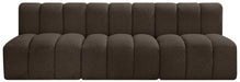 Arc Boucle Fabric 3pc. Sectional Brown - 102Brown-S3F - Vega Furniture