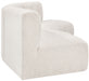 Arc Boucle Fabric 3pc. Sectional Cream - 102Cream-S3B - Vega Furniture