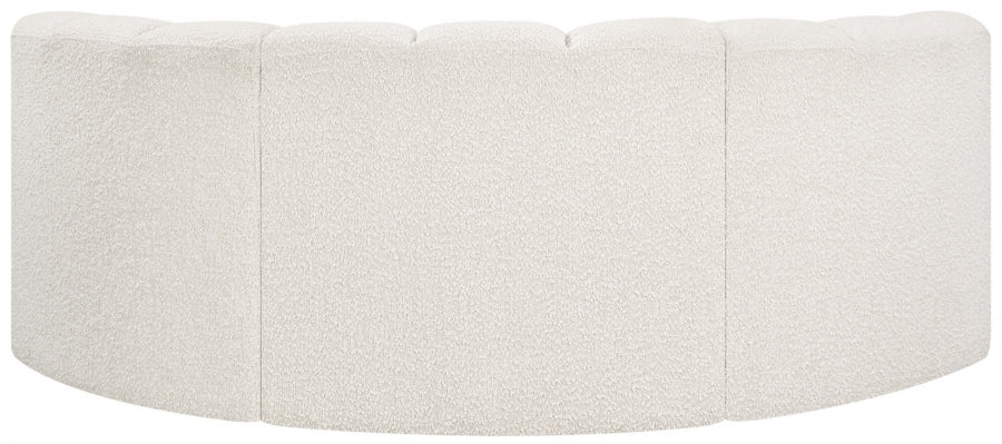 Arc Boucle Fabric 3pc. Sectional Cream - 102Cream-S3C - Vega Furniture