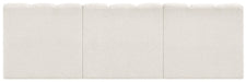 Arc Boucle Fabric 3pc. Sectional Cream - 102Cream-S3F - Vega Furniture