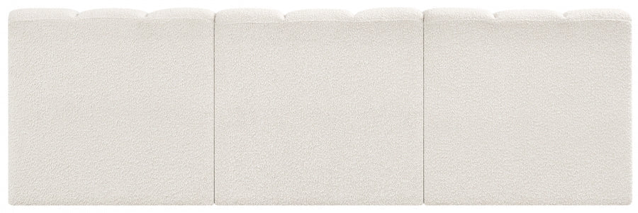 Arc Boucle Fabric 3pc. Sectional Cream - 102Cream-S3F - Vega Furniture