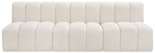 Arc Boucle Fabric 3pc. Sectional Cream - 102Cream-S3F - Vega Furniture