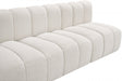 Arc Boucle Fabric 3pc. Sectional Cream - 102Cream-S3F - Vega Furniture