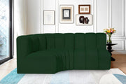 Arc Boucle Fabric 3pc. Sectional Green - 102Green-S3A - Vega Furniture