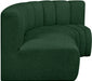 Arc Boucle Fabric 3pc. Sectional Green - 102Green-S3A - Vega Furniture