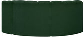 Arc Boucle Fabric 3pc. Sectional Green - 102Green-S3D - Vega Furniture