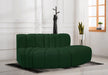 Arc Boucle Fabric 3pc. Sectional Green - 102Green-S3E - Vega Furniture