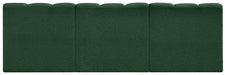 Arc Boucle Fabric 3pc. Sectional Green - 102Green-S3F - Vega Furniture