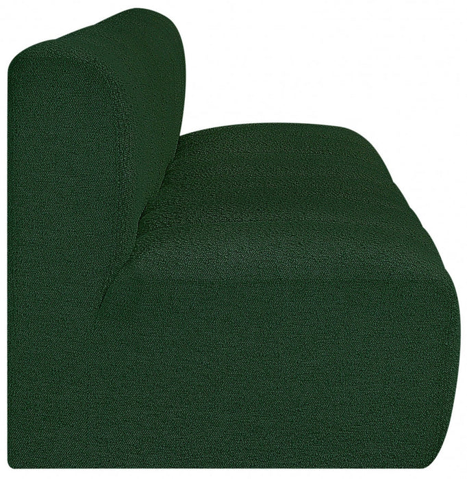 Arc Boucle Fabric 3pc. Sectional Green - 102Green-S3F - Vega Furniture